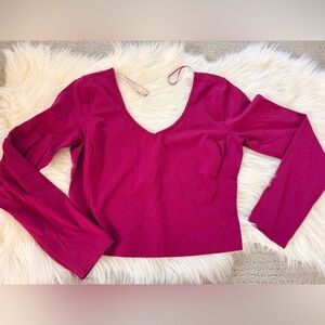 Lululemon align, long sleeve, berry color, size 8